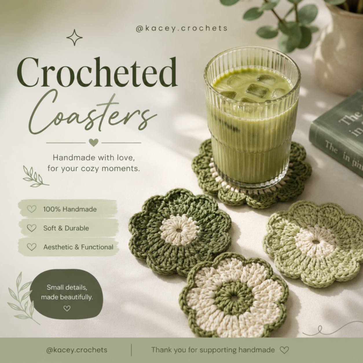 Crocheted coasters